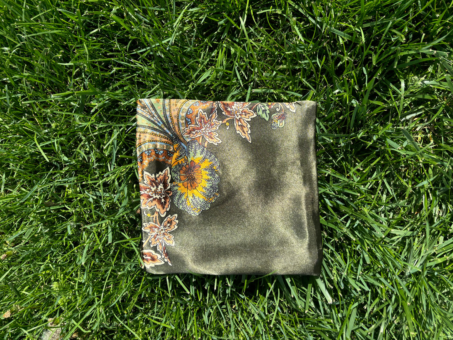 Green Printed Headwrap/ Scarf