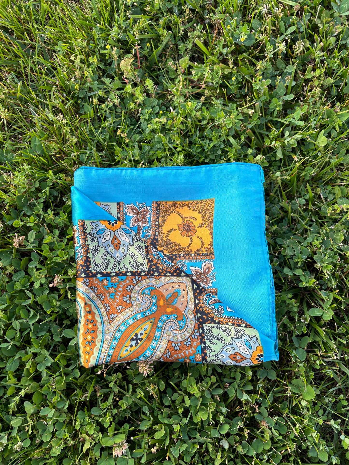 Blue Printed Headwrap