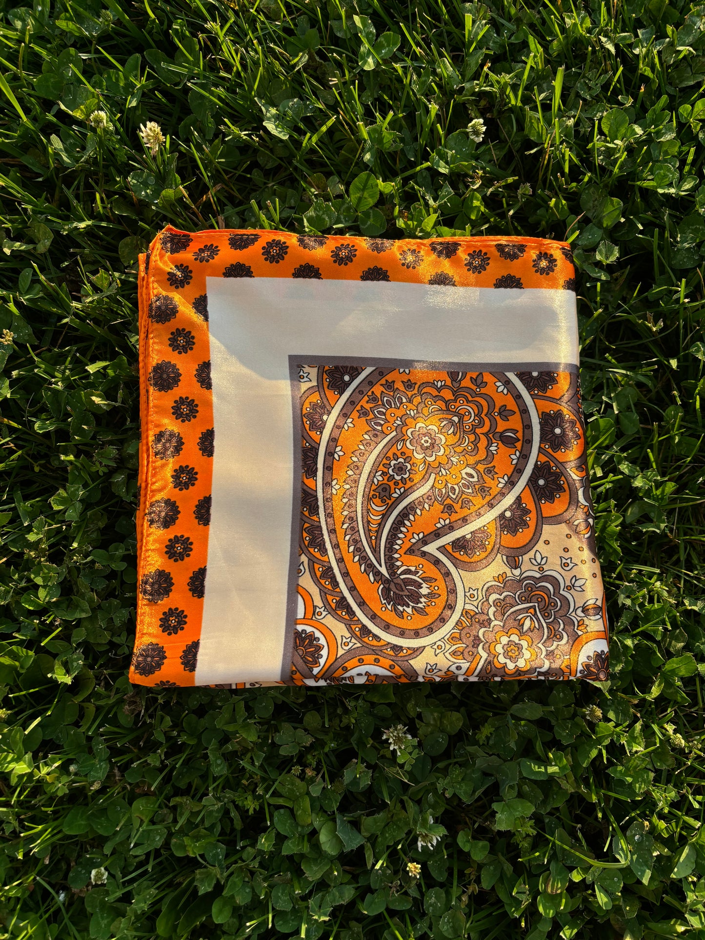 Orange Printed Headwrap / Scarf