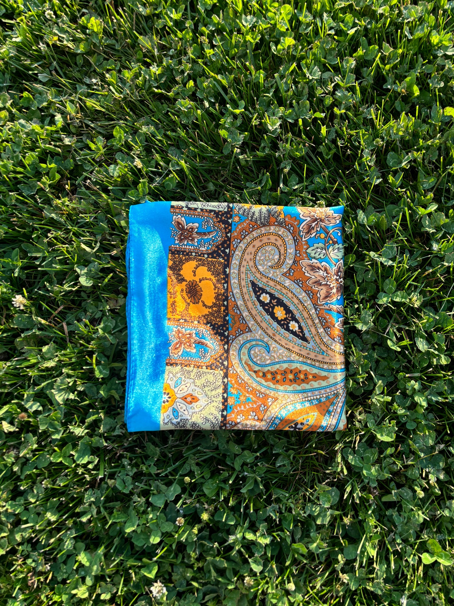 Blue Printed Headwrap