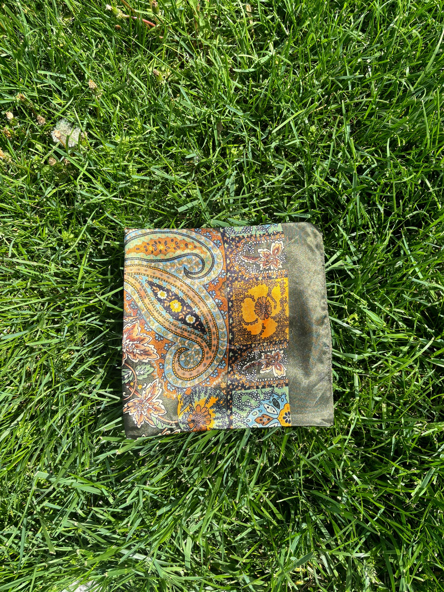 Green Printed Headwrap/ Scarf