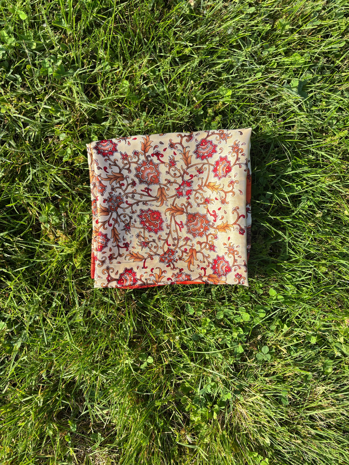 Rustic Orange Printed Headwrap