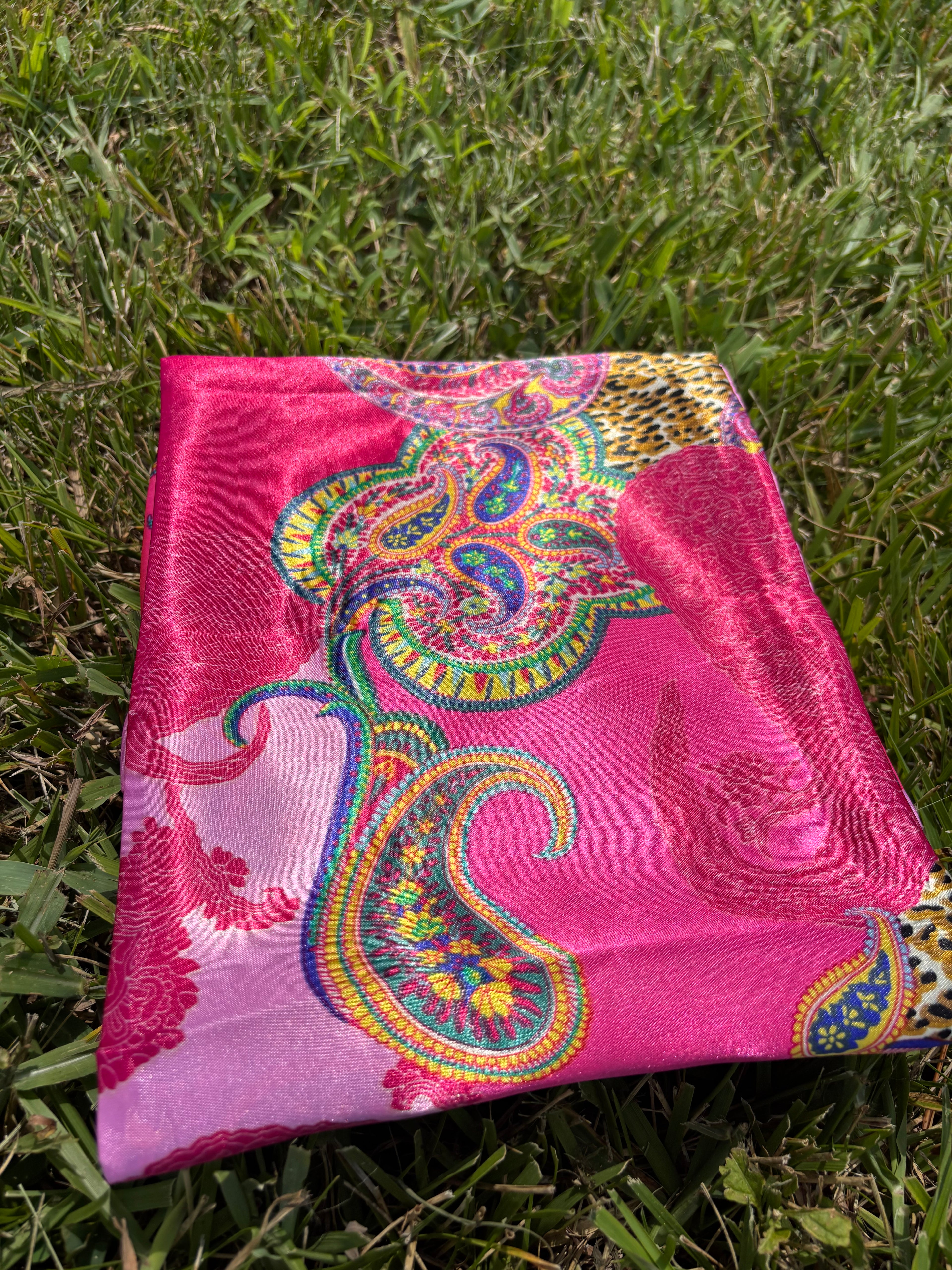 Pink peekaboo cheetah Print Headwrap