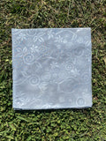 Gray Sheer Printed Scarf/ Headwrap