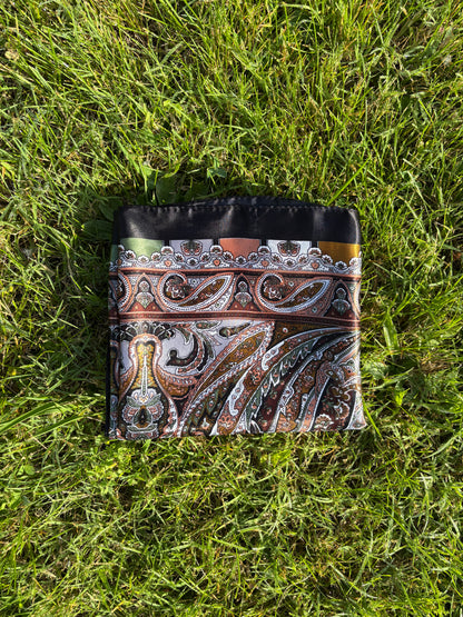 Black Full Paisley Pattern Headwrap