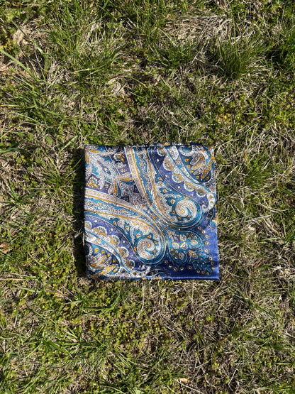 Royal Blue Printed Headwrap