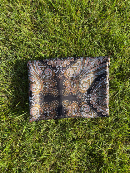 Black Full Paisley Pattern Headwrap