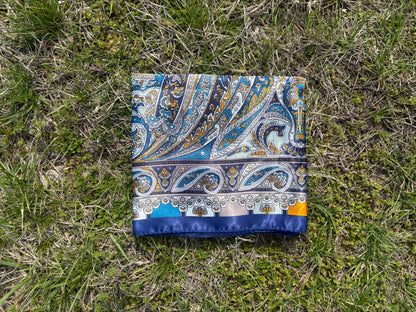 Royal Blue Printed Headwrap
