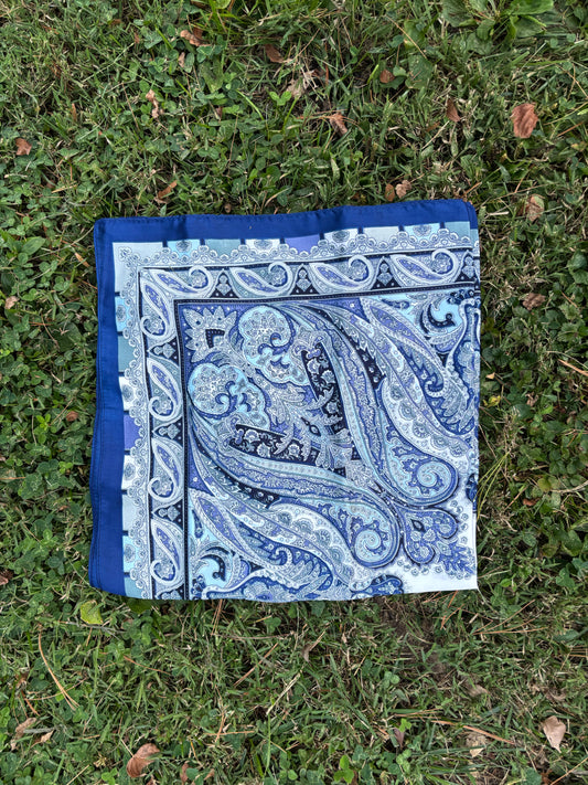 Blue Printed Headwrap
