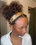 Brown Printed Headwrap