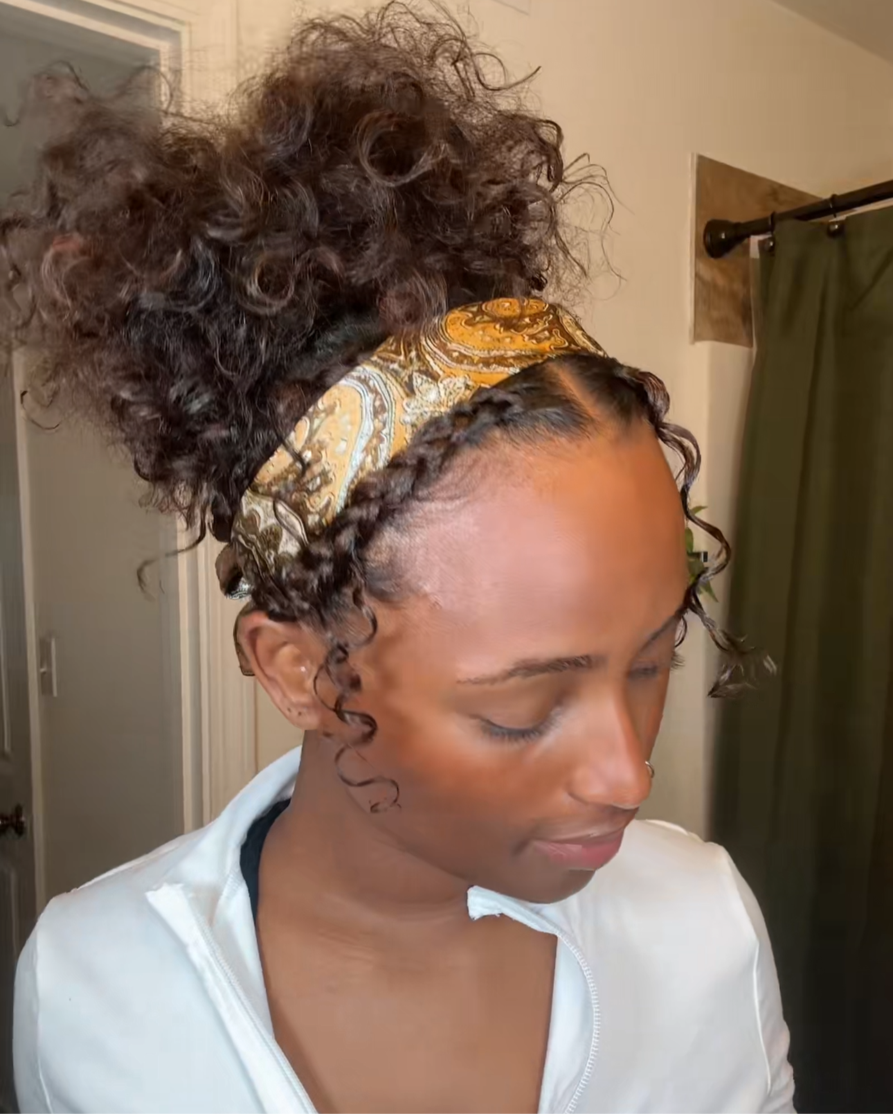 Brown Printed Headwrap
