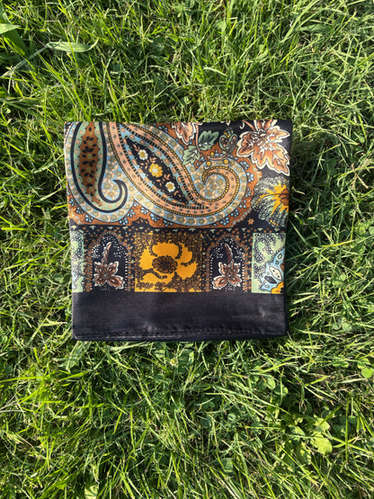 Black Printed Headwrap/ Scarf