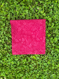 Burgundy Sheer Printed Scarf / Headwrap