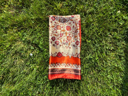 Rustic Orange Printed Headwrap