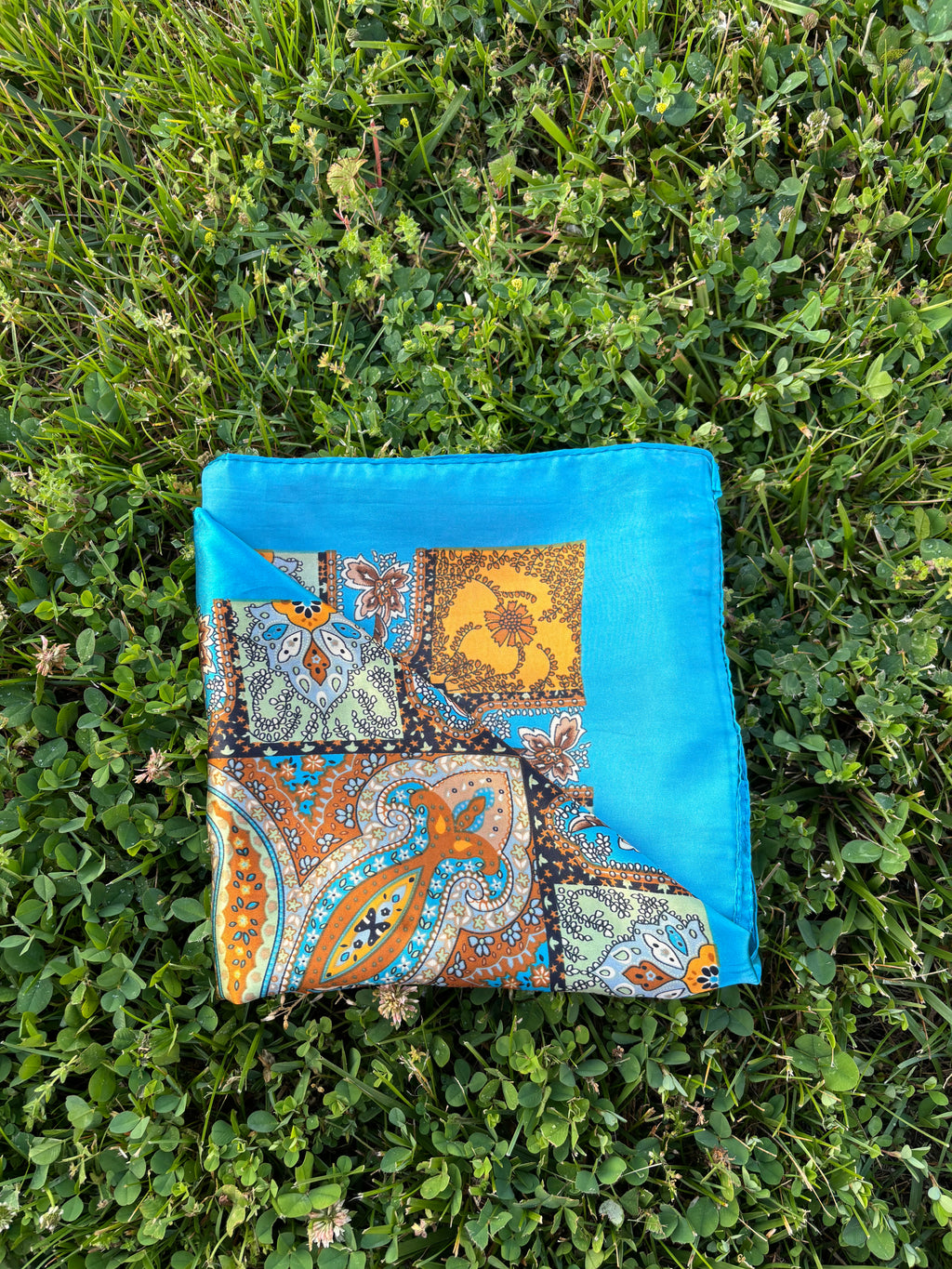 Blue Printed Headwrap