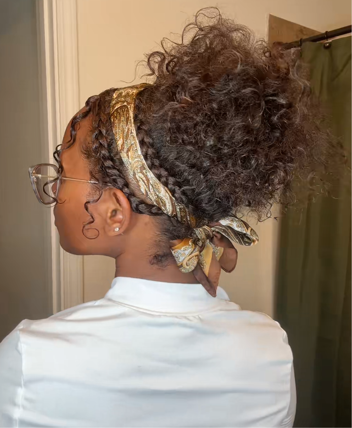 Brown Printed Headwrap