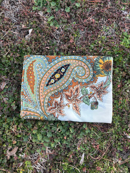 Beige Printed Headwrap