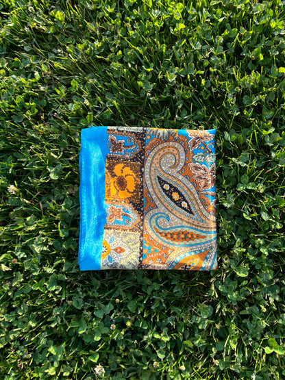 Blue Printed Headwrap