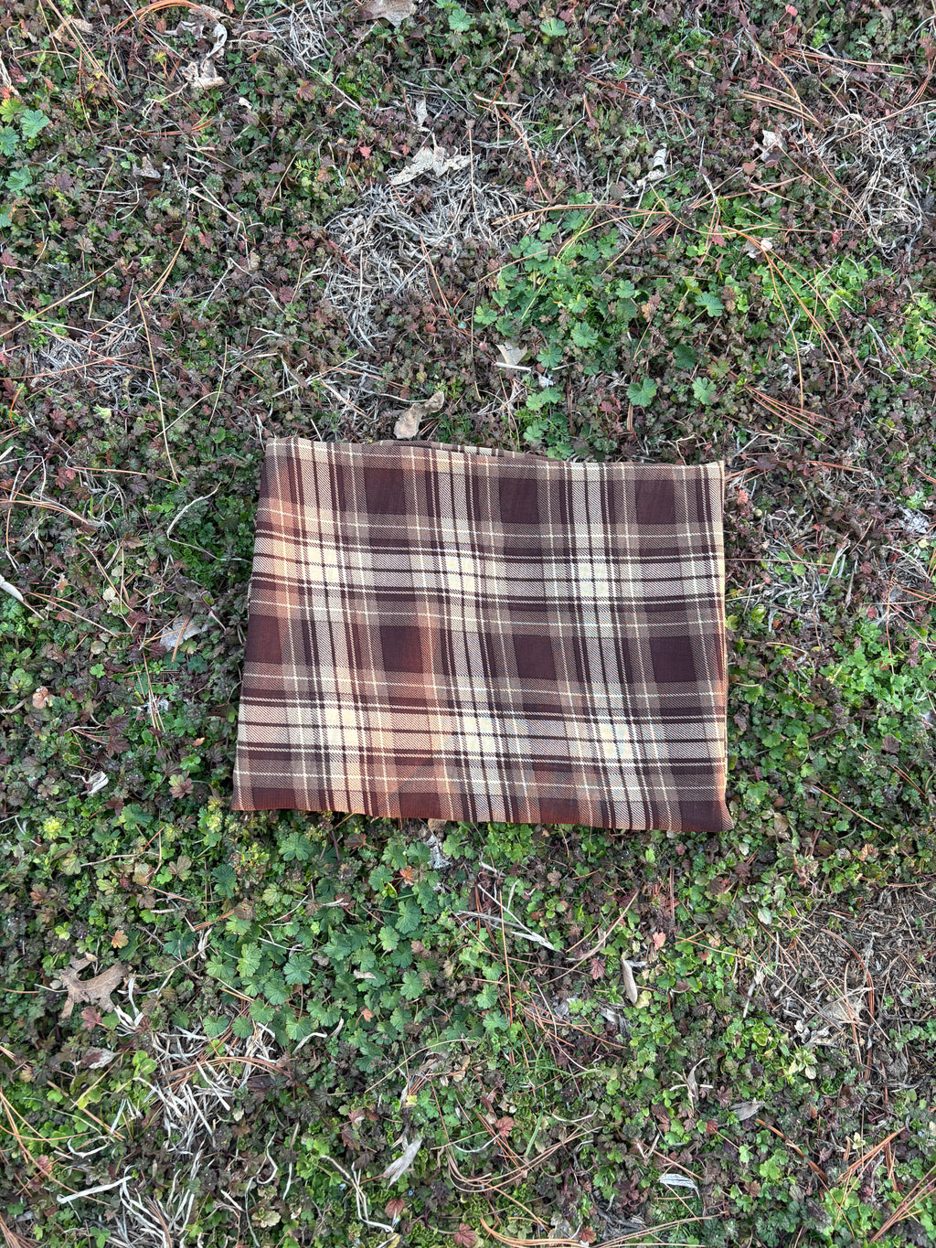 Brown Plaid Headwrap