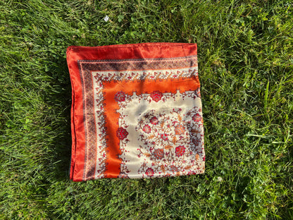 Rustic Orange Printed Headwrap