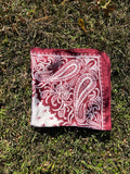 Burgundy & White Printed Headwrap
