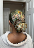 Green Printed Headwrap/ Scarf