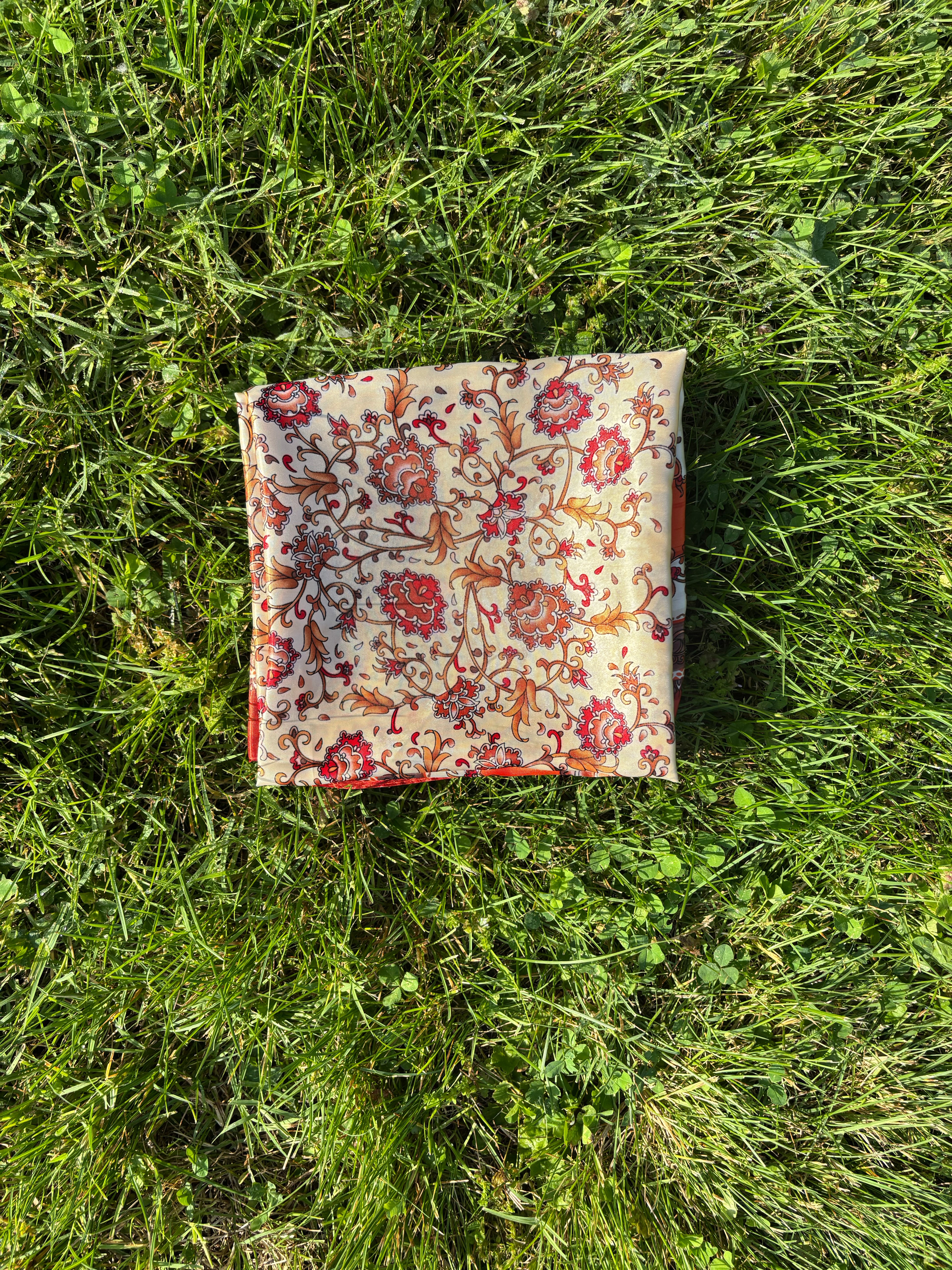 Rustic Orange Printed Headwrap