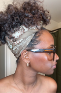 Soft Brown Paisley Print Headwrap/ Scarf
